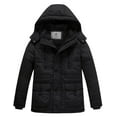 thumbnail image 1 of WenVen Boy's Puffer Jacket Winter Puffer Coat Windproof Quilted Fleece Lined Coat Black 8, 1 of 11