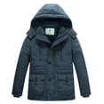 thumbnail image 1 of WenVen Boy's Winter Coat Warm Puffer Jacket Waterproof Fleece Lined Jacket Gray 10/12, 1 of 11