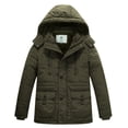 thumbnail image 1 of WenVen Boy's Winter Jacket Warm Puffer Jacket Windproof Snow Puffer Coat Green 6/7, 1 of 11