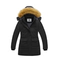 thumbnail image 1 of WenVen Girl's Winter Coat Warm Puffer Jacket Hooded Waterproof Thicken Parka Black 10/12, 1 of 12