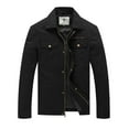 thumbnail image 1 of WenVen Men's Big and Tall Spring Jacket Lightweight Work Coat Black 2XL, 1 of 8