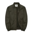 thumbnail image 1 of WenVen Men's Bomber Coat Spring Jacket Windproof Work Utility Outerwear Army Green M, 1 of 12