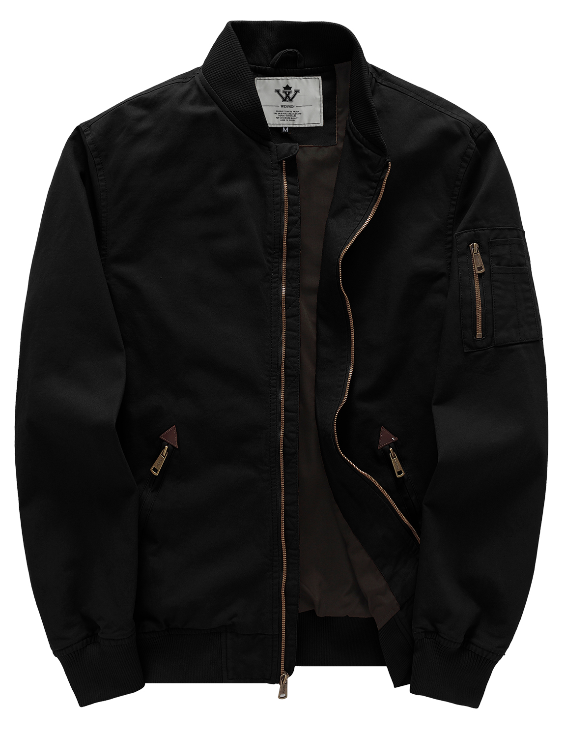 Men's Baseball Leather Jacket Vintage bomber Suede Jackets (L, Dark ...