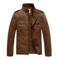 thumbnail image 1 of WenVen Men's Spring Lightweight Cotton Jacket Cargo Field Jacket Coffee L, 1 of 8