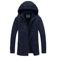 thumbnail image 1 of WenVen Men's Winter Fleece Puffer Coats Parka Jackets Outerwear Jacket Blue 2XL, 1 of 6