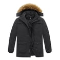 thumbnail image 1 of Soularge Men's Big and Tall Warm Jacket Winter Coat Waterproof Hoodie Puffy Parka Gray 7X, 1 of 12