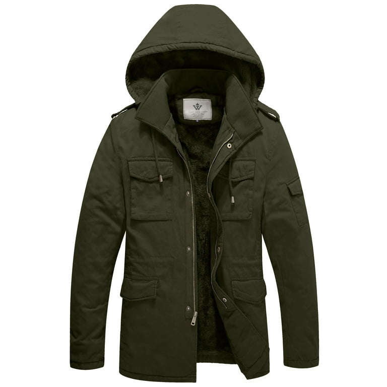 WenVen Men s Winter Tactical Jacket Thicken Outwear Military Coat