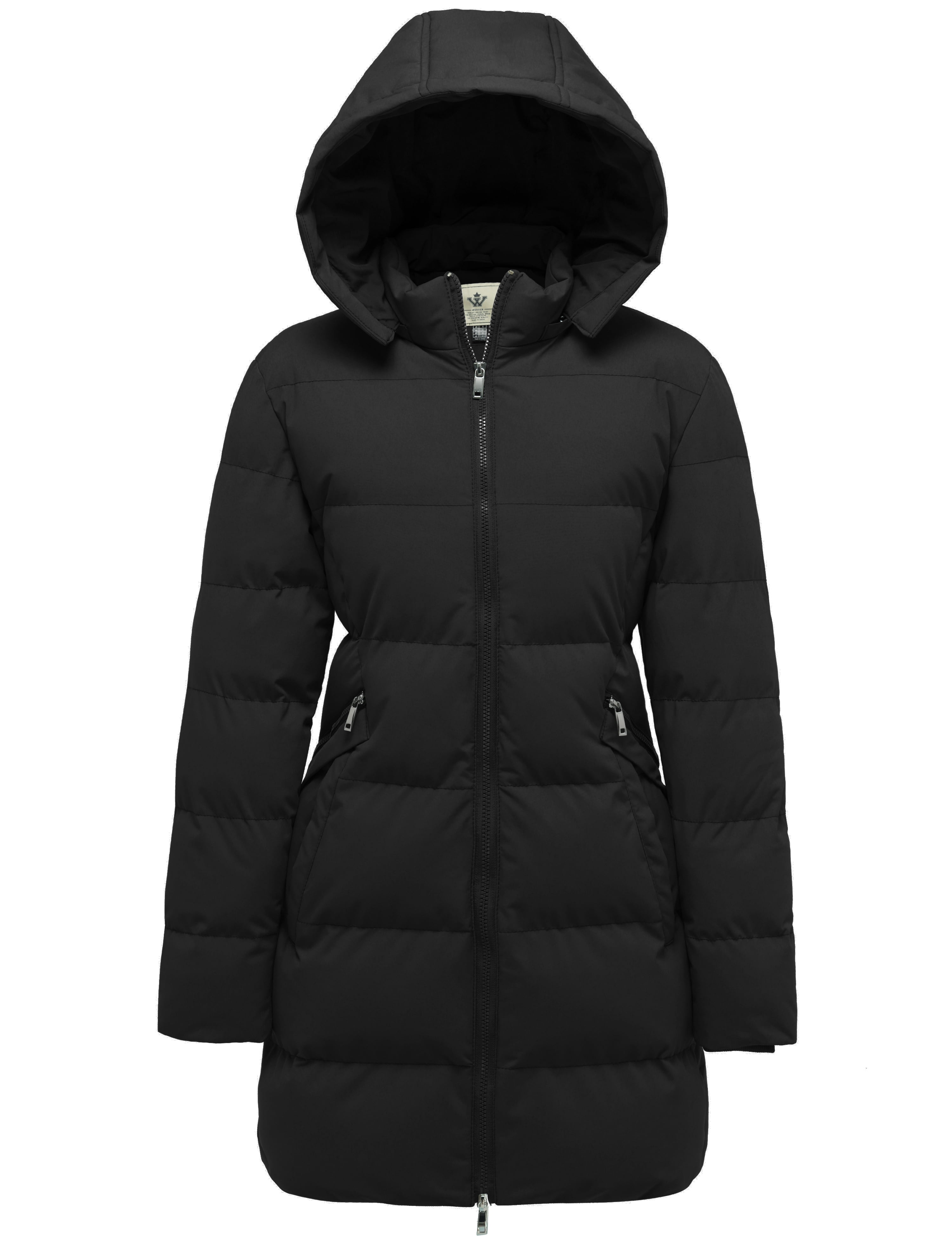 WenVen Women's Plus Size Coat Winter Puffer Coat Hooded Waterproof ...