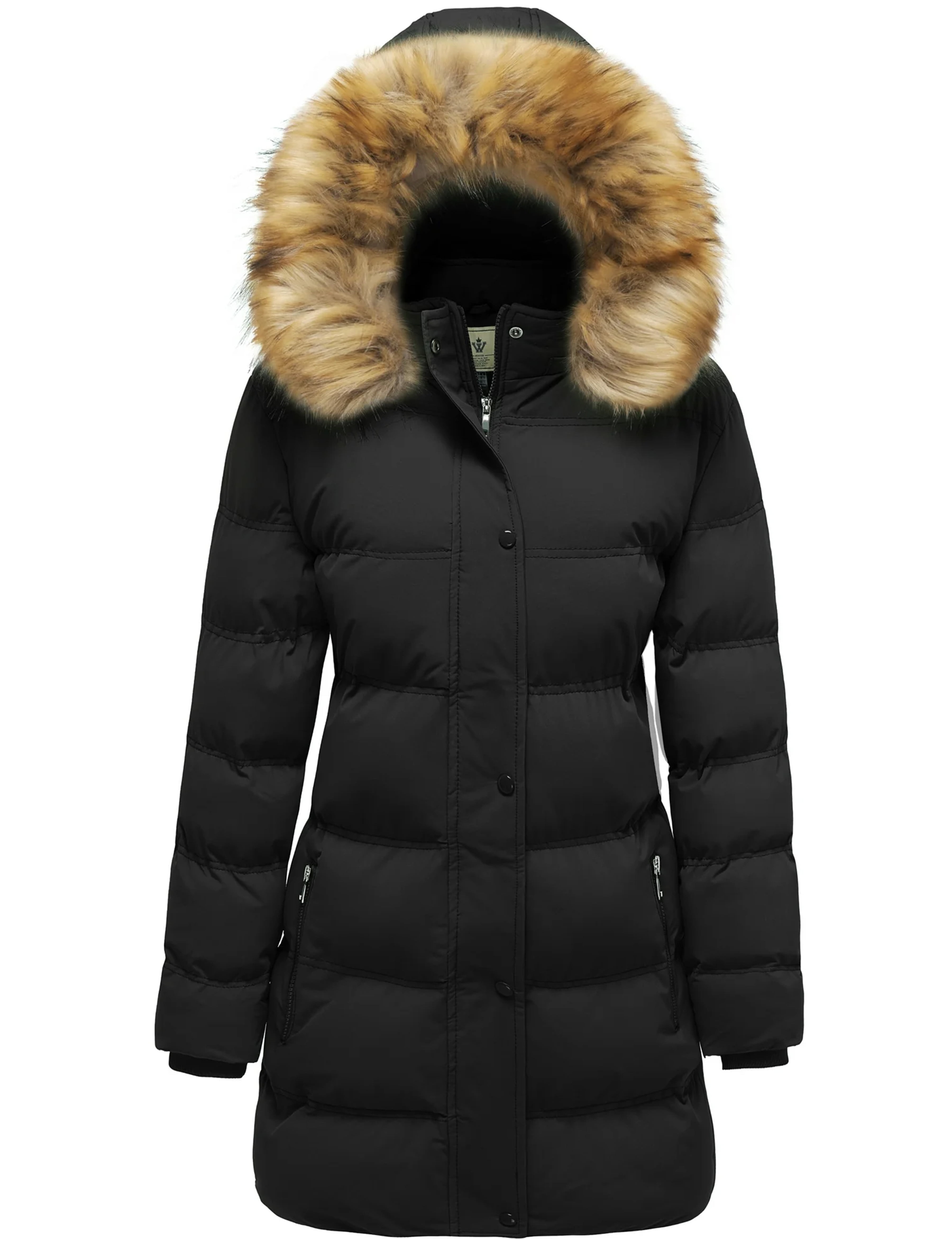 WenVen Women's Heavy Long Winter Puffer Coat, Hooded Waterproof Jacket