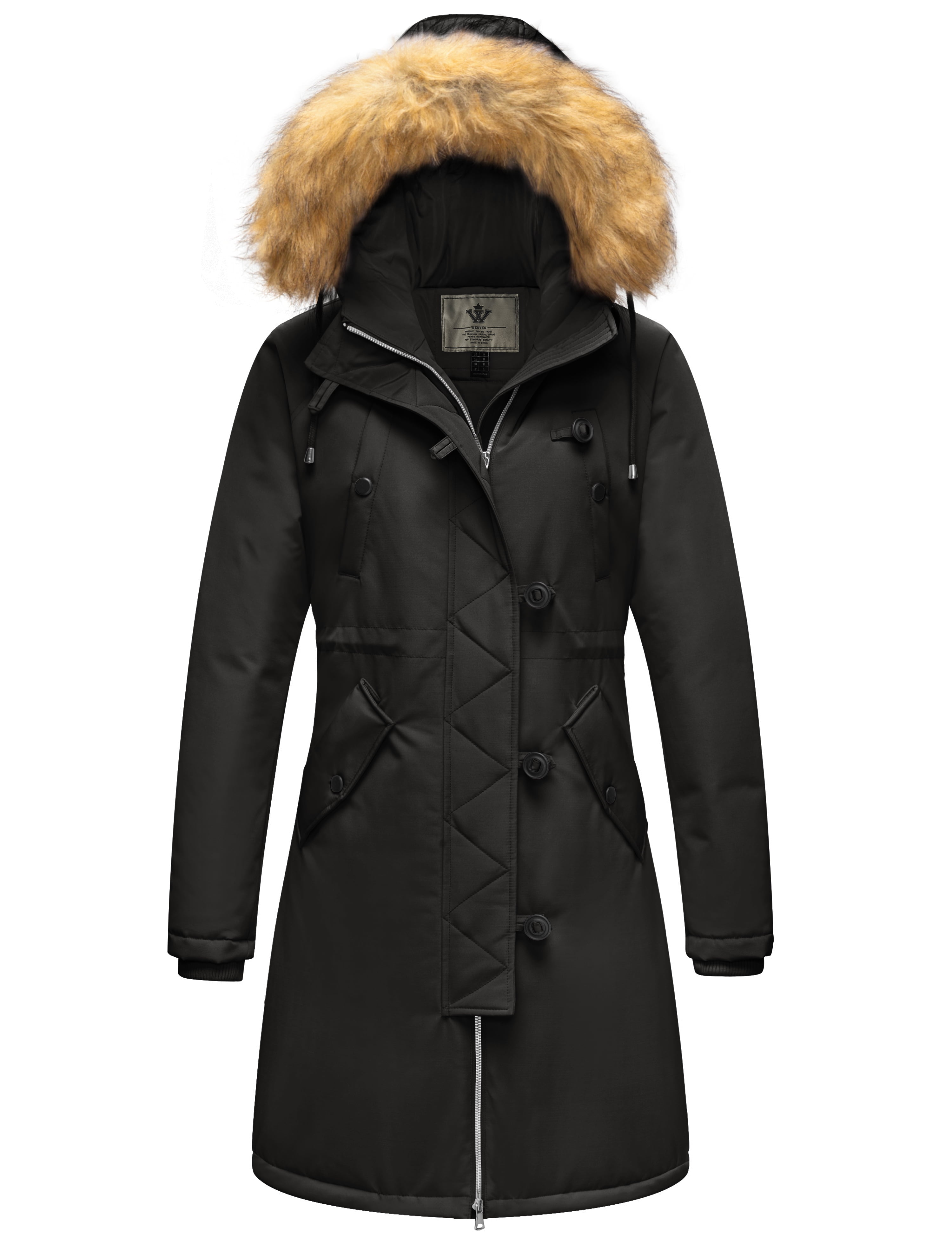 Hooded fur cheap jacket womens