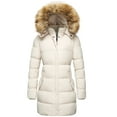 thumbnail image 1 of WenVen Women's Plus Size Winter Coat Fleece Puffer Coat Thicken Puffer Jacket Beige 3XL, 1 of 8