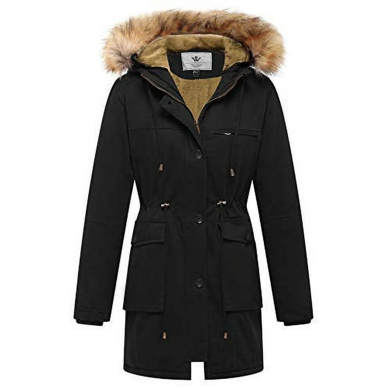 WenVen Women's Puffer Jacket Hooded Winter Coat Warm Windproof