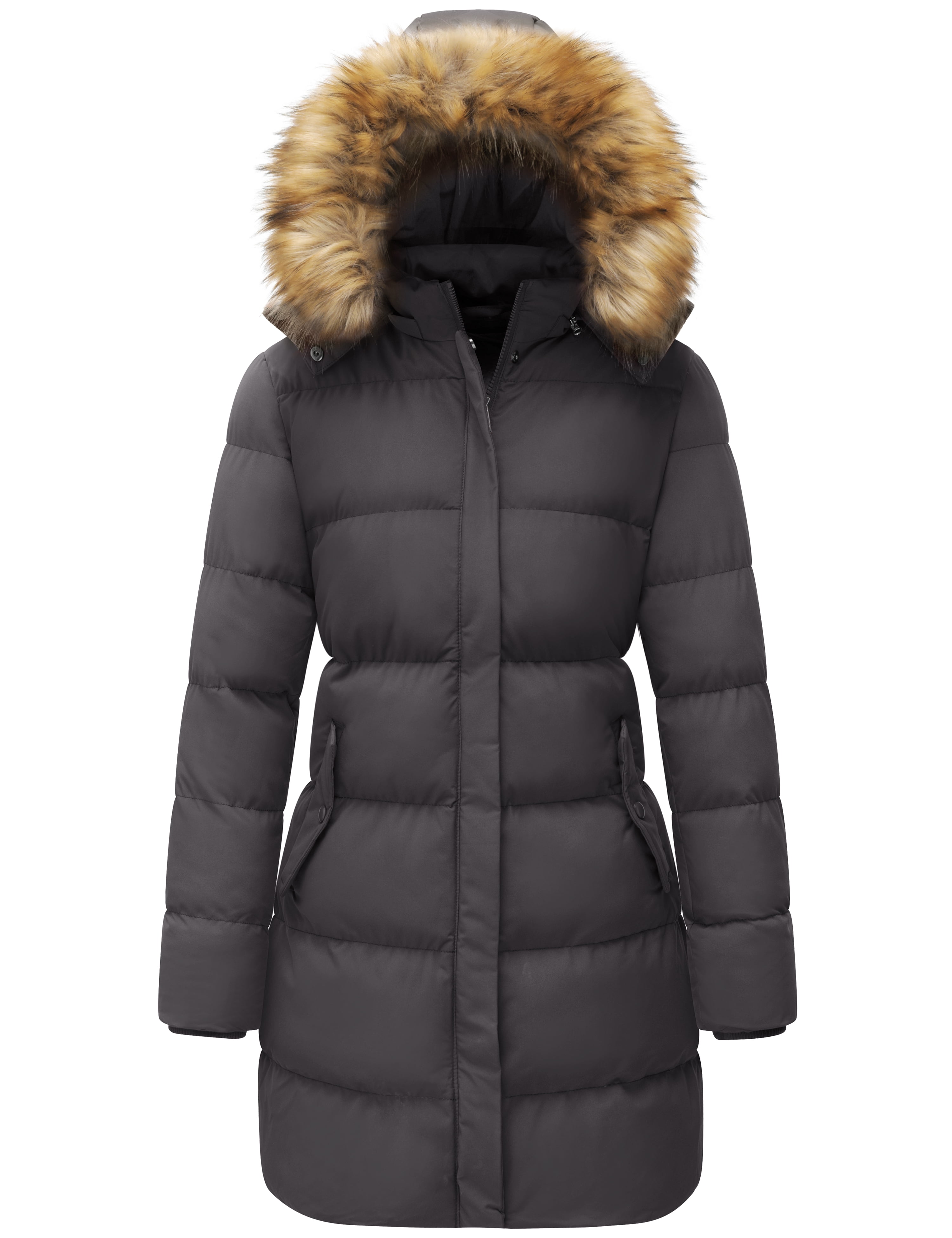 Girl Clothes Nautica Faux-fur-trim Hooded Puffer Coat In Cobalt