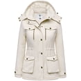 thumbnail image 1 of WenVen Women's Puffer Jacket Quilted Winter Coat Warm Mid-Weight Hooded Outerwear Beige L, 1 of 8