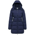 thumbnail image 1 of WenVen Women's Puffer Jacket Warm Winter Coat Quilted Fleece Jacket Navy S, 1 of 8