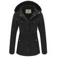 thumbnail image 1 of WenVen Women's Spring Anorak Jacket Lightweight Long Sleeve Jacket Hooded Utility Coat Black L, 1 of 9
