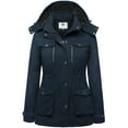 thumbnail image 1 of WenVen Women's Winter Coat Warm Puffer Jacket Windproof Hooded Winter Jacket Blue 2XL, 1 of 8