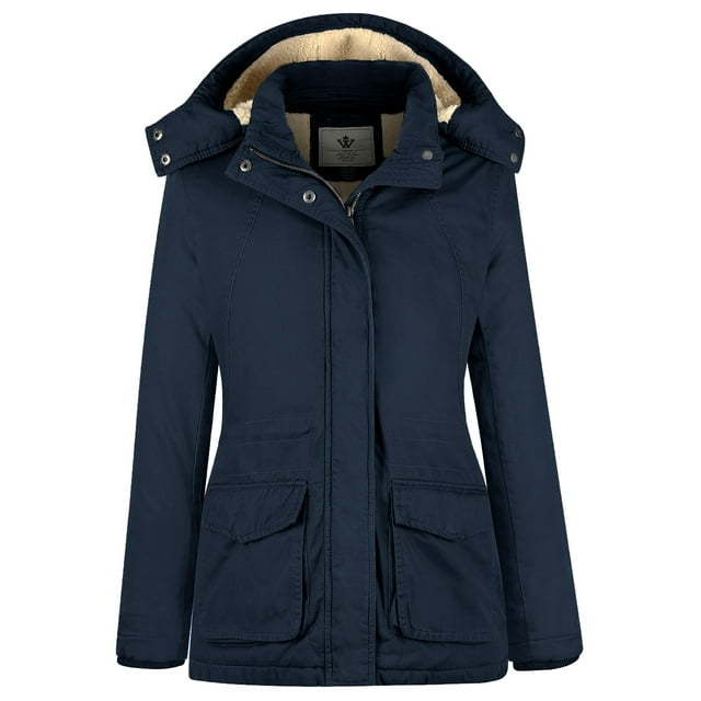 WenVen Women's Winter Coat Waterproof Winter Jacket Hooded Cotton