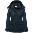 thumbnail image 1 of WenVen Women's Winter Jacket Windrproof Winter Coat Warm Puffer Jacket with Hood Blue S, 1 of 8
