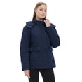 thumbnail image 1 of WenVen Women's Winter Jackets Padded Windbreaker Hooded Puffer Jacket Blue 2XL, 1 of 10