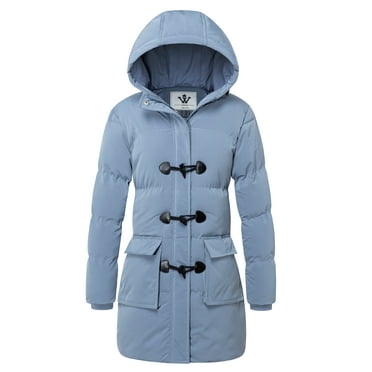 WenVen Women's Winter Coat Thicken Puffer Jacket Windproof Outerwear Jacket Blue S