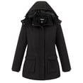 thumbnail image 1 of Soularge Women's Plus Size Jacket Winter Windproof Coat Warm Hooded Parka Black 3X, 1 of 10