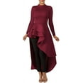 thumbnail image 1 of WenZu Womens Casual Shirt Dress High Low Irregular  Hem Blouse Asymmetrical Peplum Long Tunic Tops, 1 of 13