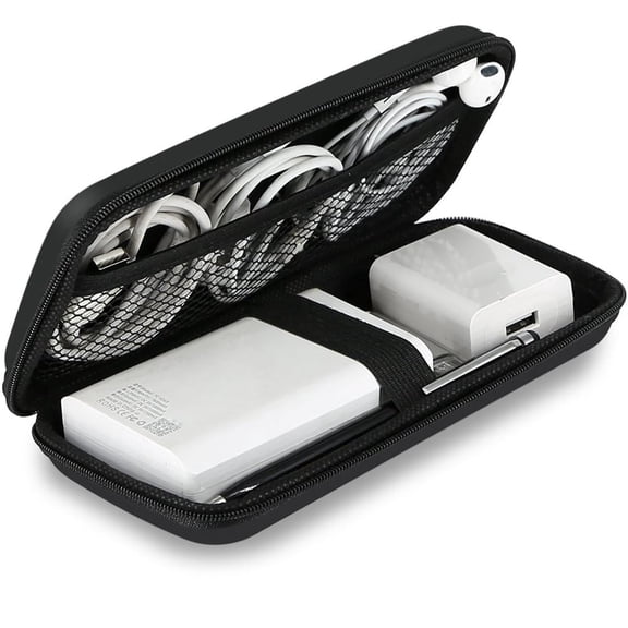 Wenbo Hard EVA Electronic Accessories Organizer Case, 18610CM Shockproof Portable Travel Storage Bag for Power Bank, Charger, Cable & Earbuds