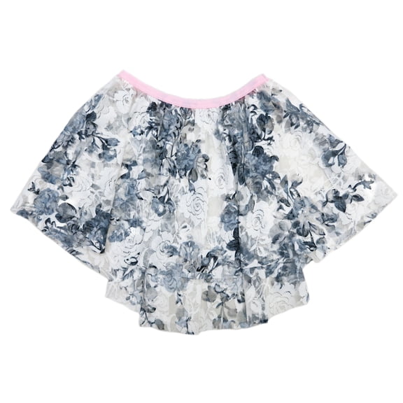 Wenchoice Black White Lace Floral Hi Low Skirt Girl'S S(1Y-2Y)