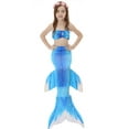 thumbnail image 1 of Wenchoice Blue Stripe Fish Tail 3 Pieces Swimming Suit XL(7-8Y), 1 of 1