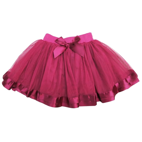 Wenchoice Burgundy Ribbon Trim Tutu Girl'S S(1Y-2Y)