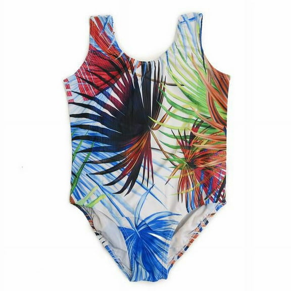 Wenchoice Fantasy Colorful Leaves Lycra Leotard Girls L(4-6 Years)