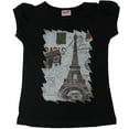 thumbnail image 1 of Wenchoice Girl'S Black Paris Eiffel Tower Tee S(1T-2T), 1 of 1