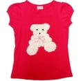 thumbnail image 1 of Wenchoice Girl'S Hot Pink Rosette Teddy Bear Tee XL(7T-8T), 1 of 1