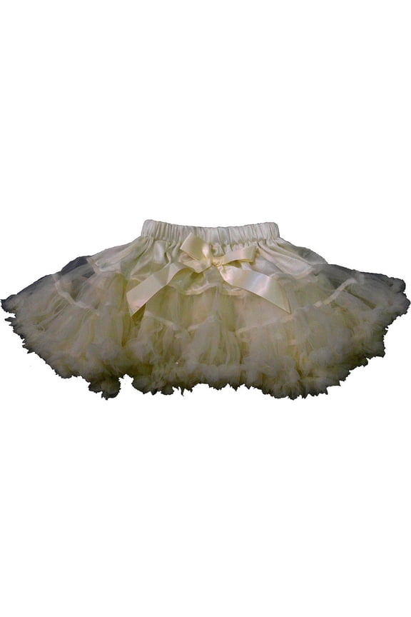 Girl'S Ivory Chiffon Pettiskirt L(5T-6T)