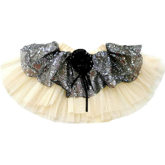 Wenchoice Girl'S Ivory Sequin Tutu Skirt L(5T-6T)