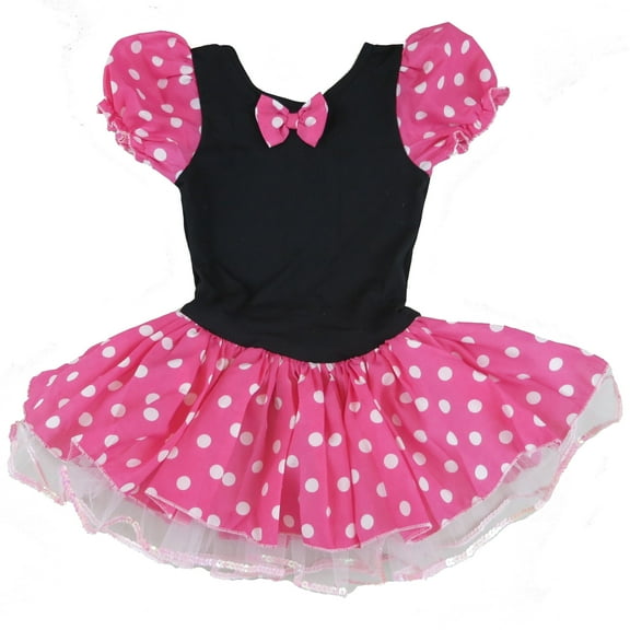 Wenchoice Girl'S Mini Pink-Black Ballet Dress L(5T-6T)