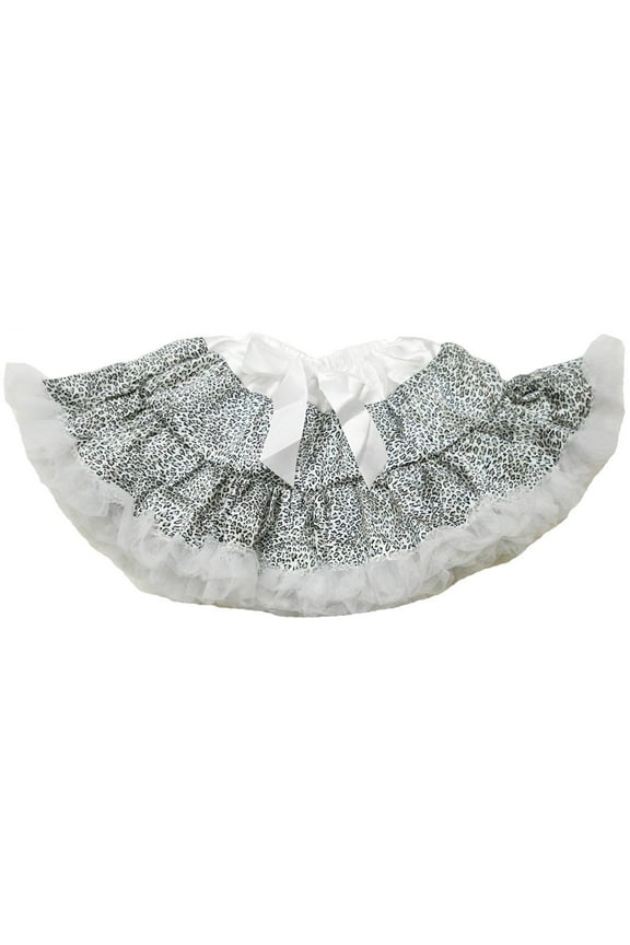 Girl'S White Leopard Tutu M(3T-4T)