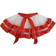 thumbnail image 1 of Wenchoice Girl'S White & Red Ribbon-Trim Tutu S(1T-2T), 1 of 1