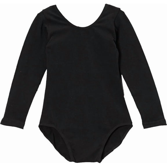Wenchoice Girl's Black Long-Sleeve Leotard - L(5T-6T)