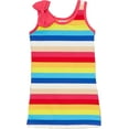 thumbnail image 1 of Wenchoice Girl's Blue & Yellow Stripe Bow Sleeveless Dress - L(5T-6T), 1 of 1