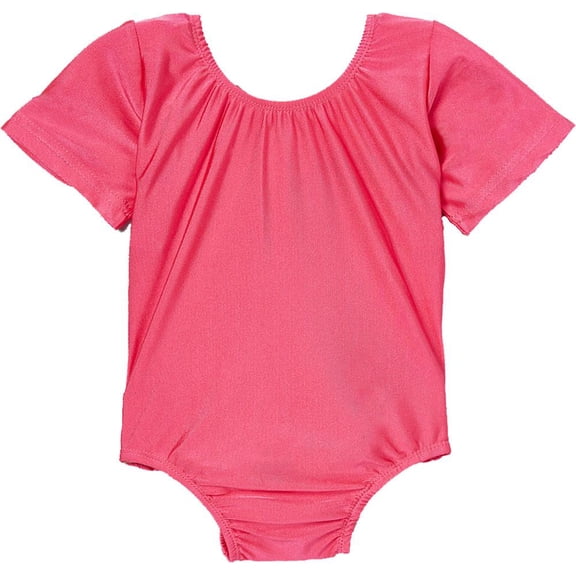Wenchoice Girl's HOT PINK LYCRA SHORT SLEEVE LEOTARD&nbsp; S(1T-2T)