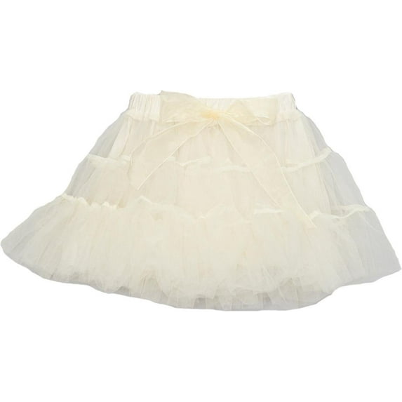 Wenchoice Girl's Ivory Ruffle Tutu - L(5T-6T)