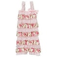 thumbnail image 1 of Wenchoice Girl's Pink Flower Ruffle Lace Romper - L(24M-36M), 1 of 1