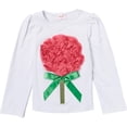 thumbnail image 1 of Wenchoice Girl's White Big Rose Tee - M(3T-4T), 1 of 1