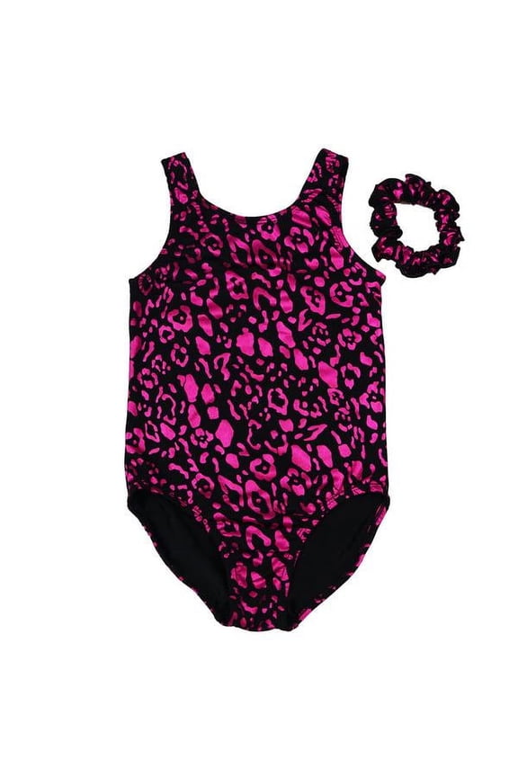 Hot Pink Leopard Leotard Set - Infant, Toddler, Girls & Women Kids S(3-4Y)