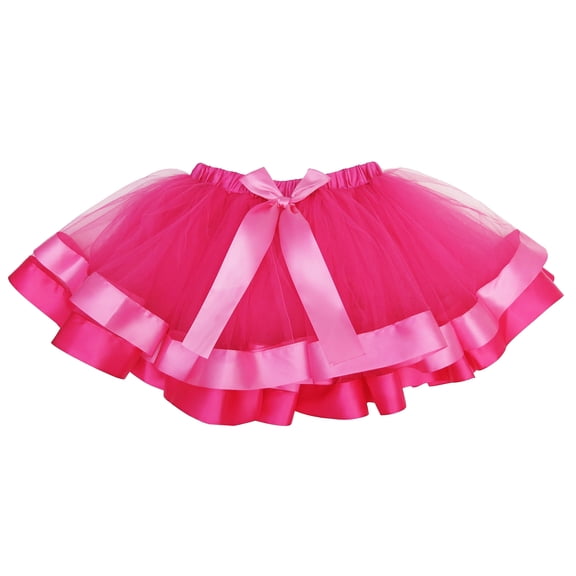 Wenchoice Hot Pink Pink Wide Ribbon Tutu Girl'S Xl(7Y-8Y)