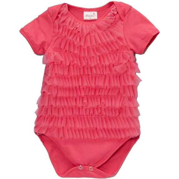 Wenchoice Hot Pink Ruffle Bodysuit Girl's S(6M-12M)