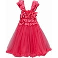 thumbnail image 1 of Wenchoice Hot Pink Ruffle Top Dress Girl's M(3T-4T), 1 of 1