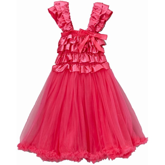 Wenchoice Hot Pink Ruffle Top Dress Girl's M(3T-4T)